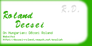 roland decsei business card