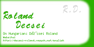 roland decsei business card